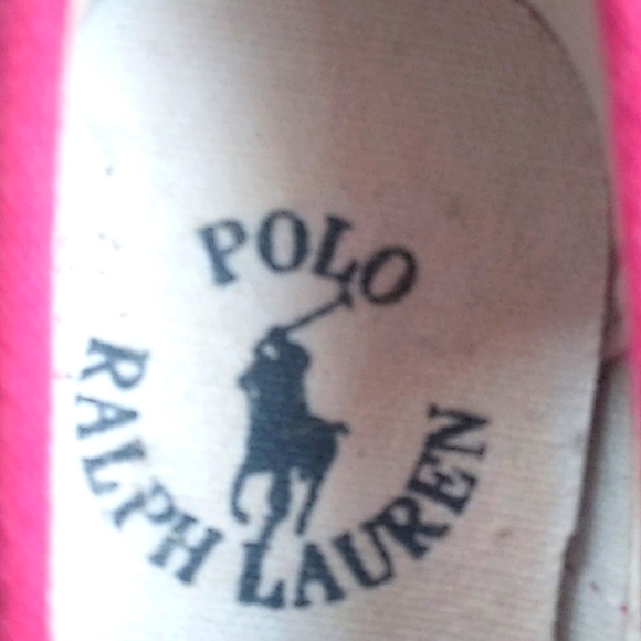 RALPH LAUREN POLO HOT PINK MARY JANE SNEAKERS WITH EASY VELCRO BUCKLE GIRLS 5T - Picture 4 of 9